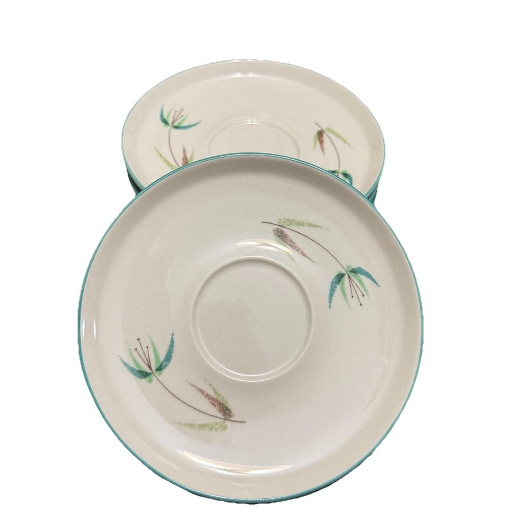Vintage Franciscan Radiance 5.5" Saucer Turquoise Set Of 5 MCM‎ Replacement
